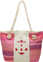 Strandtasche aus Bastfaser, maritim