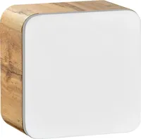 Hängeschrank für das Badezimmer "Panay" mit Eichen-Nachbildung, 35x35x22 cm, Weiß Bianco