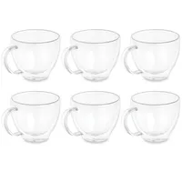 Doppelwandige Thermogläser für Kaffee oder Tee, 140 ml, 6er-Set