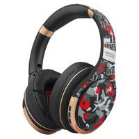 LOOKit Lux Max Rot-Gold Bluetooth Kopfhörer Dynamic Rich Hi-Fi Sound On Ear Kopfhörer (Bluetooth, ultimatives Klangerlebnis, mega Bass, Stylisch, Kabellos oder mit Kabel wie Du es magst