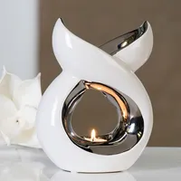 Casablanca Aromabrenner Lago weiss silber 20 cm 26931