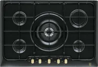Electrolux PN750RUV, czarna płyta gazowa do zabudowy, 5 palników