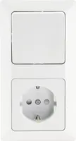 MILOS Set Steckdose+W-Schalter+Rahmen