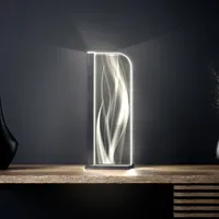 Luverre LED Tischleuchte Wellenfusion Rechteck Silber