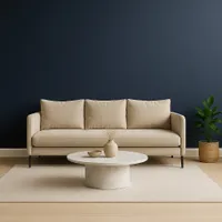 Schlafsofa Sofa mit Schlaffuntion und Bettkasten Couch Beige aus Samt mit Kissen Wohnzimmer Kinderzimmer
