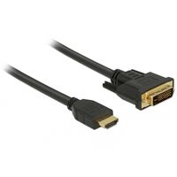 Delock HDMI > DVI 24+1 Bidirektionales KABEL 2,00m Schwarz