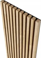 MEBANO. Akustikpaneele auf Schwarzplatte - 4 Stücke x (240x18,5 cm), Eiche Natur Grandson, Wanddeko Lamellen aus MDF, Wandverkleidung, Paneele Wand Wohnzimmer, Holzpaneele auf HDF-Platte