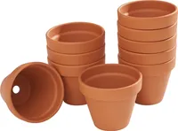 VBS Blumentopf TERRAKOTTA Ton-Töpfe Pflanztöpfe Übertöpfe versch. Größen Innen-Ø 8 cm, 10 Stück