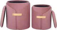 Hocker Forcet 100 2er-Set Altrosa