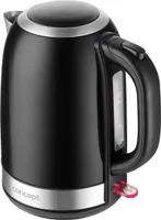 Concept RK3245, 1,7 l, 2200 W, Schwarz, Edelstahl, Wasserstandsanzeige, Drahtlos