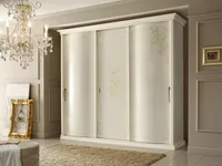Šatníková skriňa drevená biela 288 x 69 x 252 cm JVmoebel