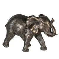 GILDE Dekoratívna figúrka slona Zambezi sivá, zlatá v. 18 cm,89215