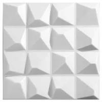 DECCART | 3D Wandpaneele & Deckenpaneele Weiß | Dekorative Schaumstoff-Kasetondecken | 50 cm x 50 cm | 0,25 m²
