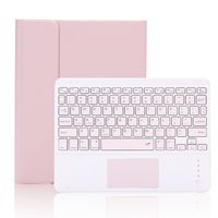 Tastaturetui mit abnehmbarem BT-Tastatur-Touchpad / Stiftsteckplatz Kompatibel mit 2019ipad 10.2 / ipad air 10.5 / ipad pro10.5 Pink