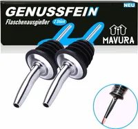 GENUSSFEIN Edelstahl Flaschen Ausgießer Portionierer Cocktails Wein