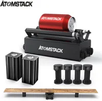 ATOMSTACK R3 Roller R3 roller support block +R3 roller pre valcové predmety s 360° otočnou gravírovacou osou 8 uhlových nastavení 4 mm priemer gravírovania