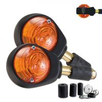 Universal Motorrad Lenkerenden - Blinker Ochsenauge  gelb / orange 7/8" + 1 " getönt E-geprüft