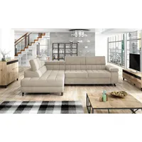 MIRJAN24 Ecksofa Nord, Polsterecke vom Hersteller, L-Form Ecke, Bettkasten und Schlaffunktion (Farbe: Zetta 291, Seite: Links)