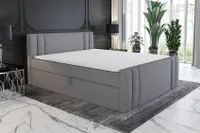 Boxspringbett LING 180x200 mit 2 Bettkästen, Bonell-Matratze und Topper. Möbel vom Hersteller- Handarbeit!Bett Komplett-Set mit Matratze,Bettkasten & Kopfteil. Stoff SAVANA. Elegantes Bett mit massives Kopfteil.
