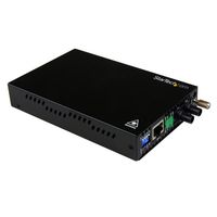 StarTech.com LWL / Glasfaser Medienkonverter - 10/100 Mbit/s Ethernet Medien Konverter ST 2 km, 200 Mbit/Sek, 10Base-T, ST, verkabelt, 600 g, 95 x 160 x 20 mm