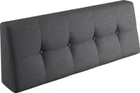 sunnypillow Palettenkissen Palettenauflage Palettenpolster Palettensofa Sitzkissen Rückenlehne gesteppt Rückenkissen 120x40x20/10cm Grey