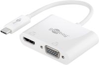 Goobay USB-C™ Multiport-Adapter HDMI™+VGA erweitert ein USB-C™-Gerät um einen HDMI™- und einen VGA-Anschluss