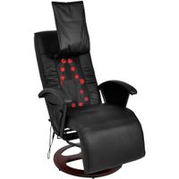 Schwarz Stühle - Möbel - Shiatsu Massagestuhl Schwarz Kunstleder(242508)
