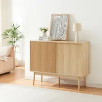 Sideboard 'Landskrona' mit 2 Schiebetüren 115 x 40 x 90 cm Eichenoptik