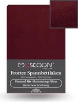 Frottee Spannbettlaken 90x200 cm - 100x200 cm Spannbetttuch Laken bordeaux
