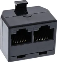 InLine® ISDN Verteiler, 1x RJ45 Stecker an 2x RJ45 Buchse, ohne Endwiderstand