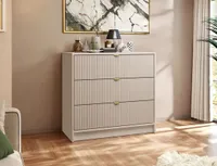 Úzká šuplíková komoda do obýváku TABORO - béžová