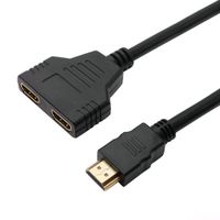 Doonjiey 1 in 2 Out HDMI-kompatibler Splitter Mann zum weiblichen Adapter-Videokabel für PC