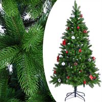 COOSNUG 240 cm Weihnachtsbaum Künstlich Grün unechter Tannenbaum mit Metall Christbaum Ständer Schwer entflammbar 