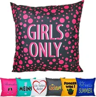 JACK 50x50cm Motiv Outdoor Lounge Kissen Dekokissen inkl. XXL-Füllung Wasserabweisend Sitzkissen Garten Stuhl Lotus Effekt lustig, Farbe:Girls