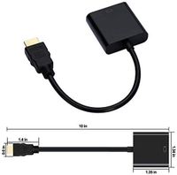 HDMI auf VGA Adapter HDTV 1080p Konverter aktiv Videokabel PC Laptop Monitor Notebook