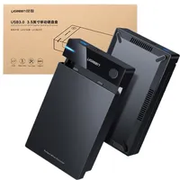 Ugreen kieszeń na dysk HDD obudowa dysku SATA 3,5'' USB 3.0 czarny (50422)