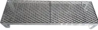 Stahltreppe Außentreppe Freistehend 1 Stufe Breite 100 cm Höhe 10-24 cm verzinkt