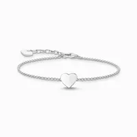THOMAS SABO Armband Herz-Anhänger Silber - Gravur möglich A2