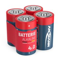 ANSMANN Mono D LR20 Alkaline Red Batterie Longlife Alkalibatterie 4er Shrink