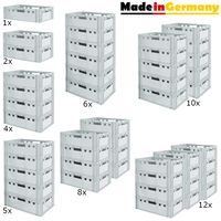 4 Fleischkiste Stapelkiste E2 Fleischerkiste Metzgerkiste Eurobox Grau Kingpower