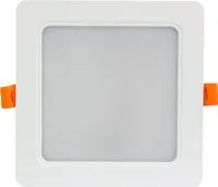 Downlight Einbau/Aufputz 170mm Deckenleuchte 18 Watt 1900lm (3000K warmweiß) mit Quadratischer Aufputz Rahmen