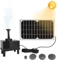 JOIEYOU 5W Solar Springbrunnen Teich Brunnenpumpe Solarpumpe für Garten, Vogel-Bad, Wasserspiel Dekoration (Type B)