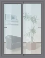 Schiebetür Kunststoff anthrazit 2100x2000 mm