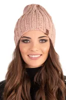 Vivisence Dame Mütze Kopfbedeckung Winter Wolle Warm Dick Klassischer Schnitt - In EU Hergestellt - Rosa