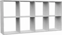 CDF Malax 2x4 BücherREGAL | Farbe: weiß | Schrank, Sockel für Wohnzimmer, Büro und Arbeitszimmer | REGAL für Bücher und Spielzeug | Modern | Ideal für Kinderzimmer, Teenager, Jugendzimmer