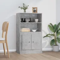 Möbel Highboard Betongrau 60x35,5x103,5 cm Holzwerkstoff - Kommoden 816316