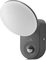Maclean LED svietidlo so senzorom PIR, nástenné, so senzorom PIR, PC+ALU, 15W, 1100lm, IP65, neutrálna biela 4000K, sivá,