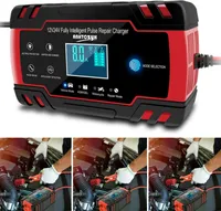 Autobatterie Ladegerät 12V/8A 24V/4A LCD Batterieladegerät Autobatterie-Ladegerät