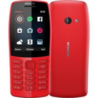 Nokia 210 Red, 2,4", TFT, 240 x 320 pixelů, 16 MB, Dual SIM, Bluetooth, 3.0, USB verze microUSB, fotoaparát 0,3 MP, 1020 mAh