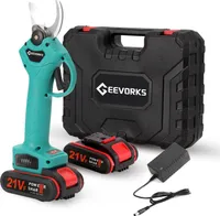 21V akumulátorové nůžky na větve Elektrické nůžky na větve 0-25 mm se 2 bateriemi - modré